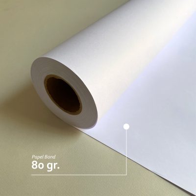 Rollo Papel Bond 80 g – 90 cm x 50 m